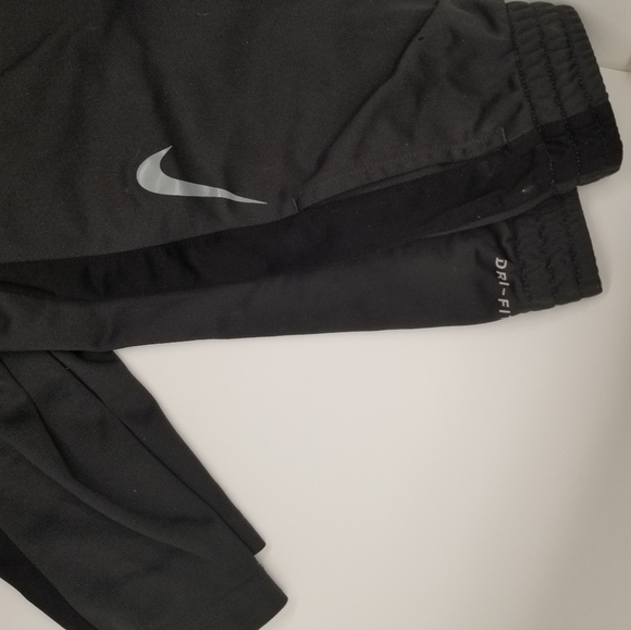 Nike Kids Dri-Fit Pants, size 7/L, Black+Gray - Picture 2 of 3